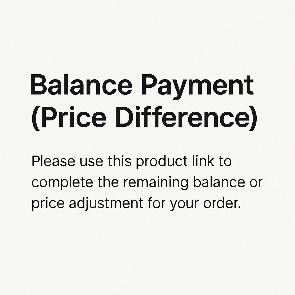 Order Adjustment Fee