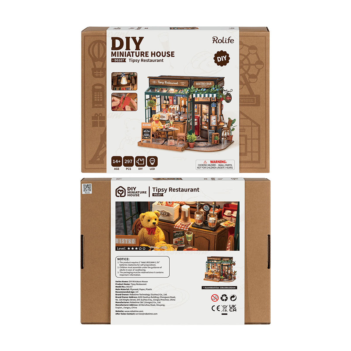 Rolife Tipsy Restaurant DIY Miniature House DG167