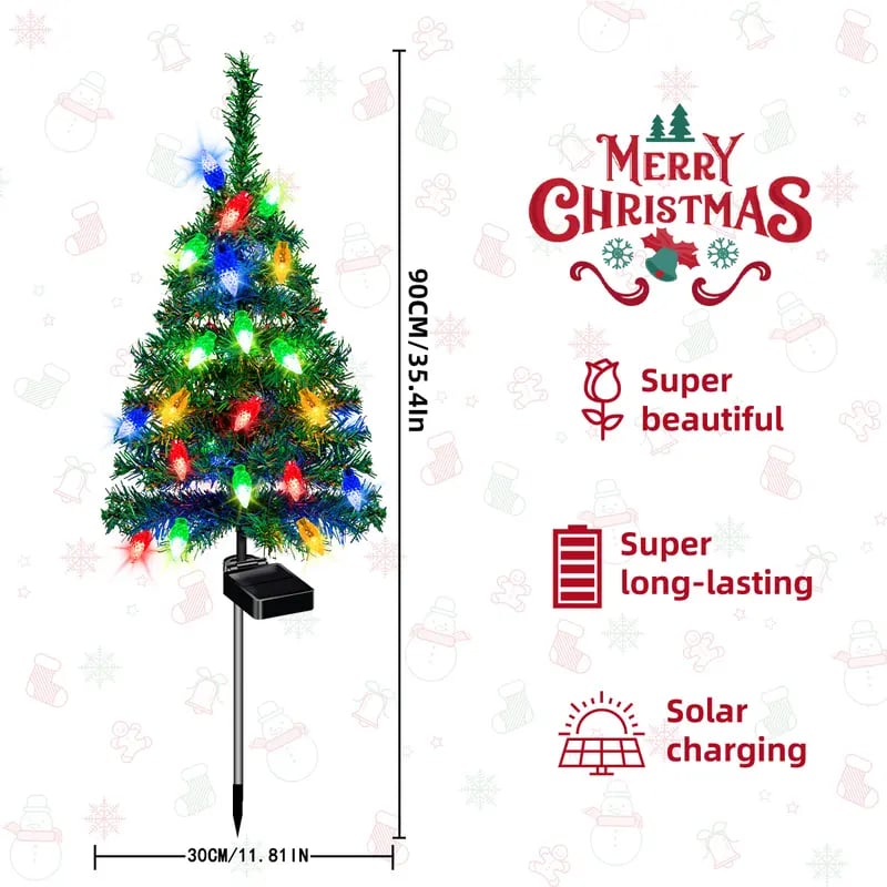 🎄Christmas Flash Deal 🎁 4-in-1 Aurora Haven Solar Powered Christmas Tree