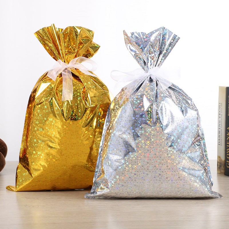 🎁 Christmas Drawstring Gift Bags🎄 — Assorted Sizes for Easy Holiday Wrapping