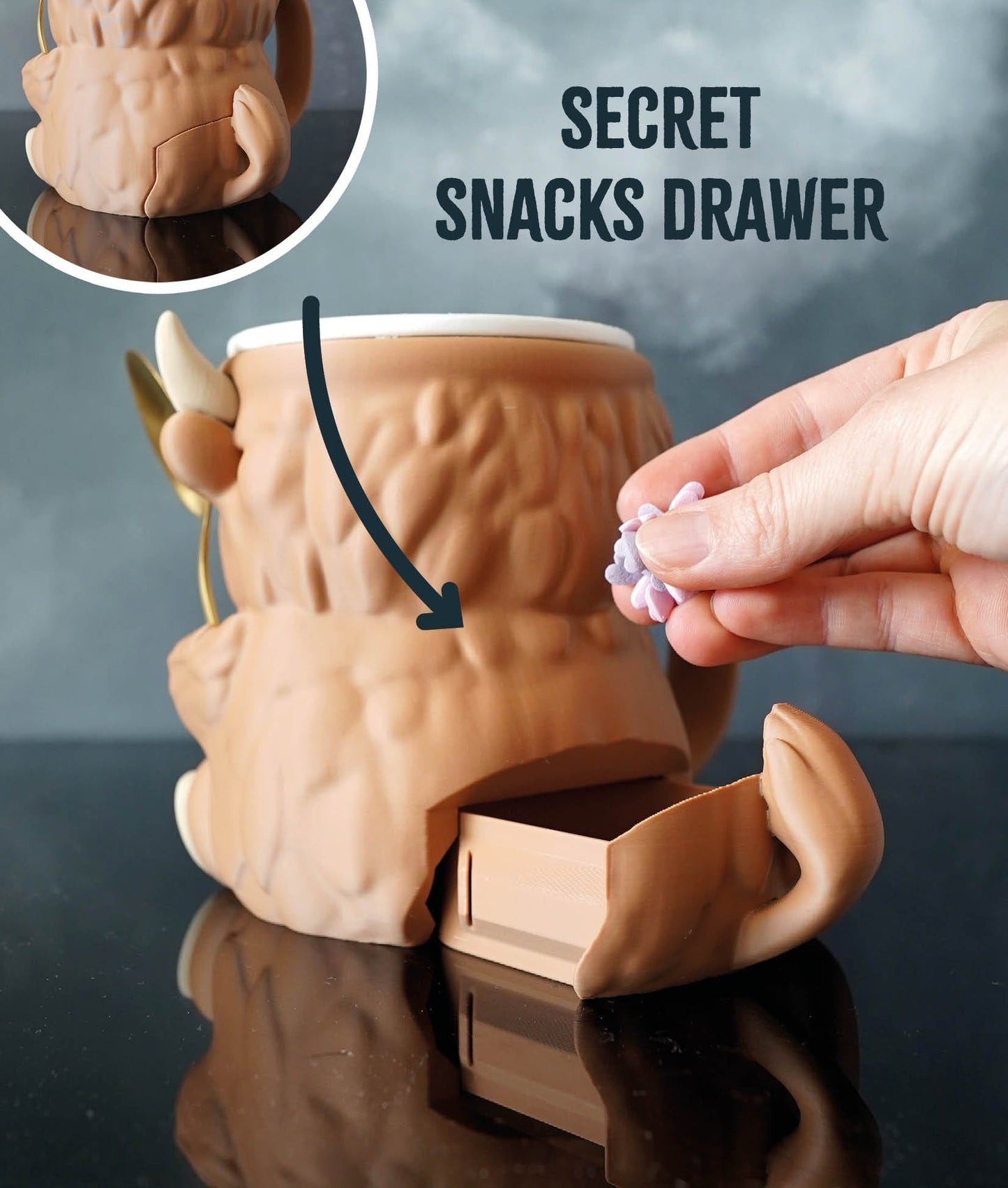 Ferdinand the Highland Cow – 3D Printed Ice Cream Pint Holder