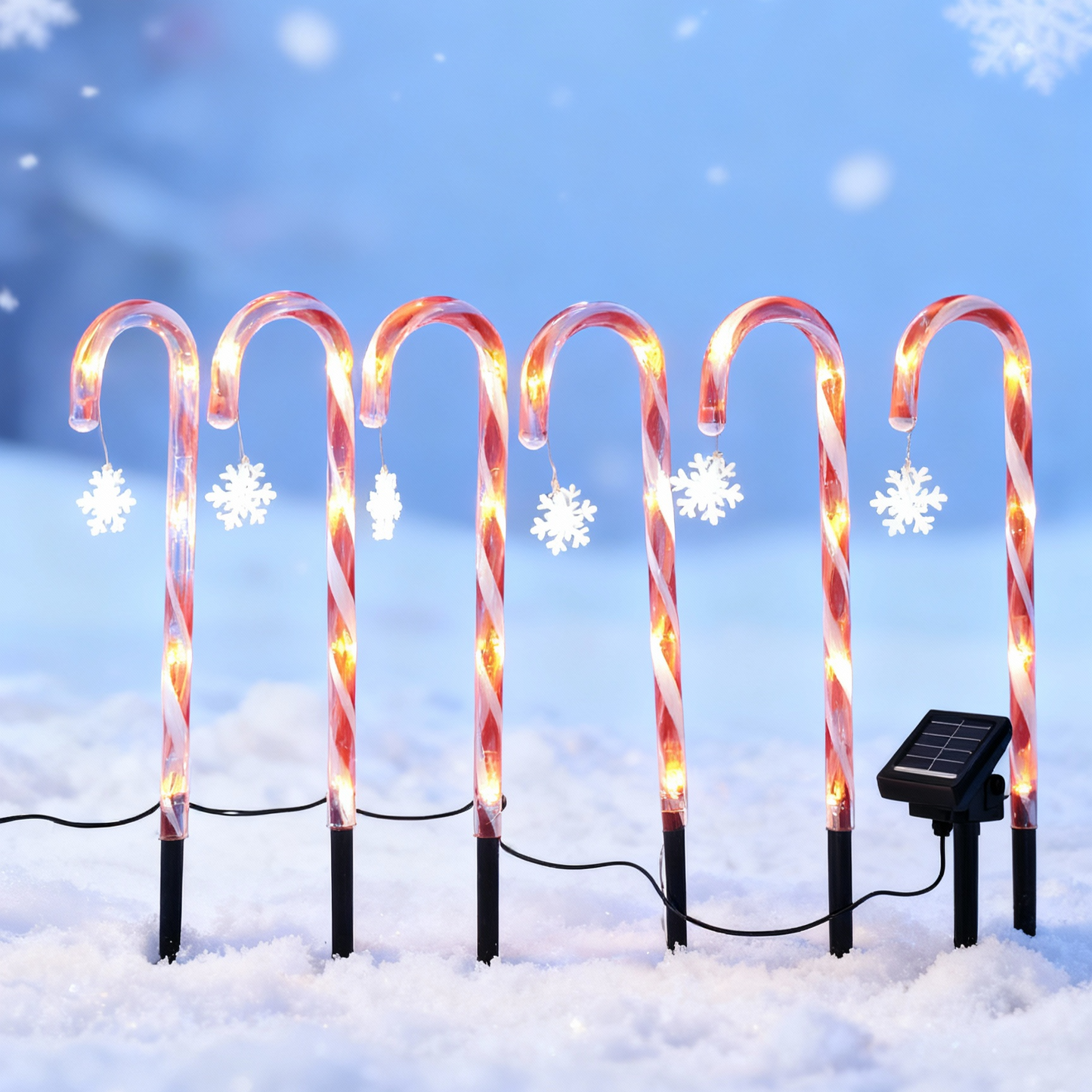 🎄 Christmas Flash Sale 🎅 65% OFF ✨ Solar Candy Cane Path Lights — Light Up Your Christmas Yard!