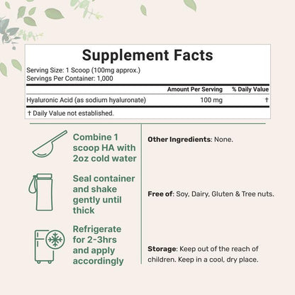 💧Seurico™ Pure Hydrate Hyaluronic Acid Powder