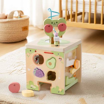 ROBUD Wooden Activity Cube - Little Bear Orchard