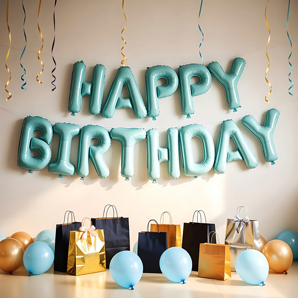🎉 Happy Birthday Foil Balloon Set