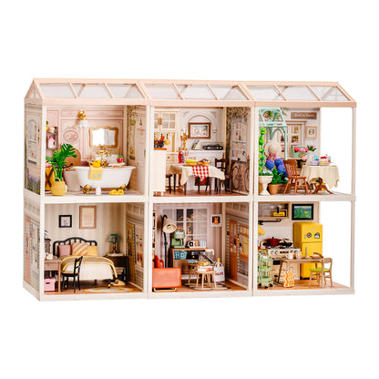 Rolife Super Creator Plastic Diy Mini House 6 in 1 Six Grid