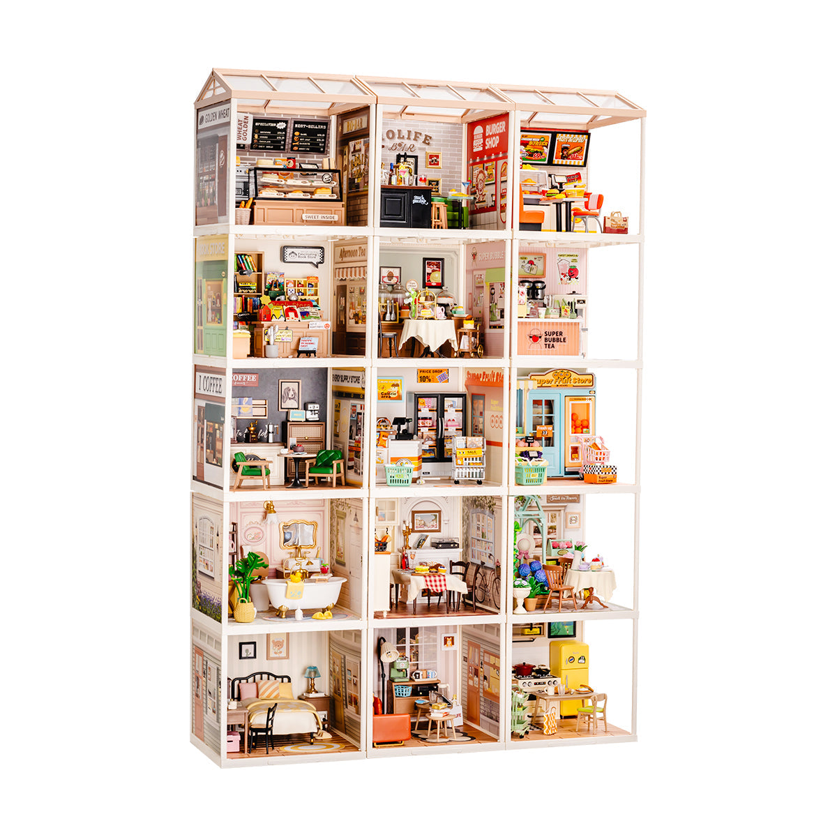 Rolife Super Creator 15 in 1  Plastic DIY Miniature House