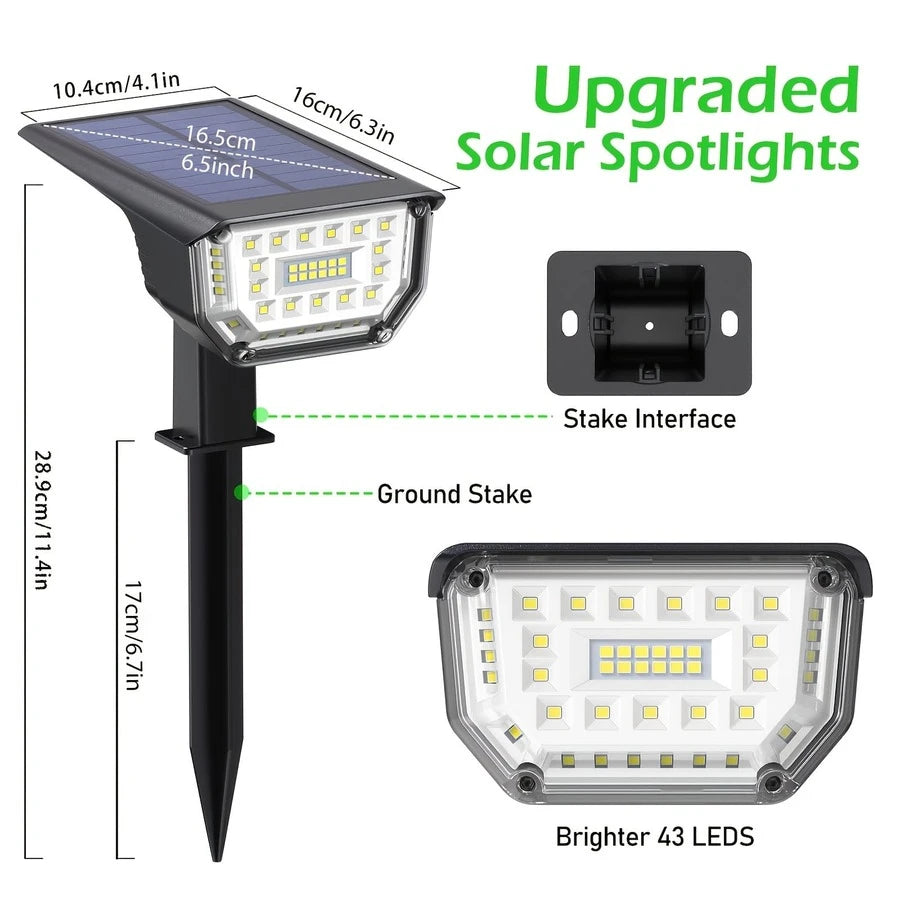 Kaliiqo™ Solar Ground & Wall Light – Dual Lighting Modes