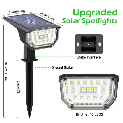 Kaliiqo™ Solar Ground & Wall Light – Dual Lighting Modes