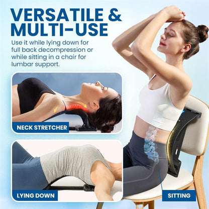 ReliefArc™ Back Stretcher for Lower Back Pain Relief - 4 Level Adjustable Lumbar Back Cracker Board