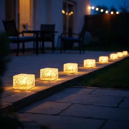 Solar Color-Changing Brick Path Lights — Instantly Upgrade Walkways, Patios & Gardens at Night
