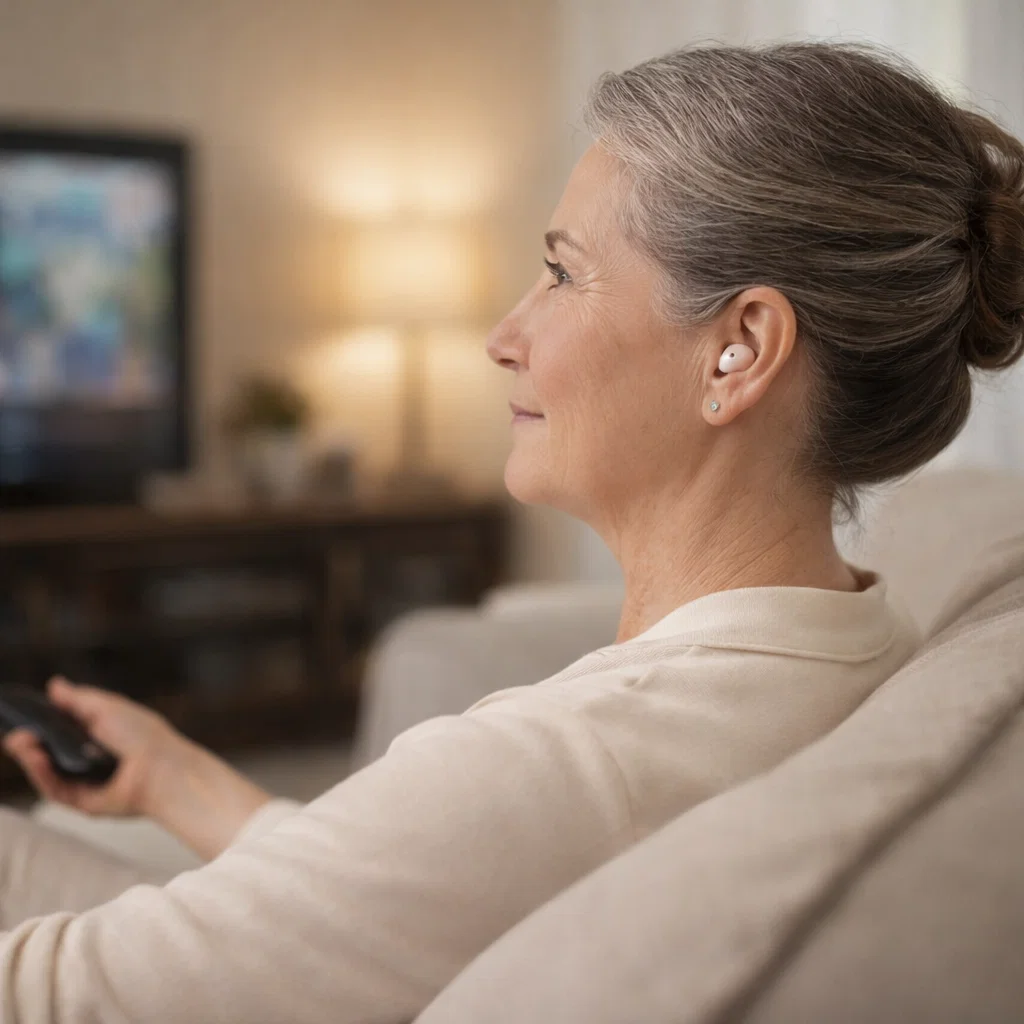 Adult Sound Amplification Earbuds – Wireless, Rechargeable & Comfortable | Clear, Balanced Sound in a Small, Discreet Design for Adults and Seniors