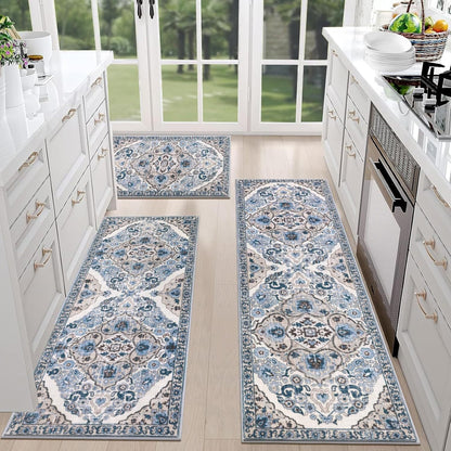 💖💖Boho Washable Kitchen Rugs Sets of 3 - Non Slip Kitchen Rugs