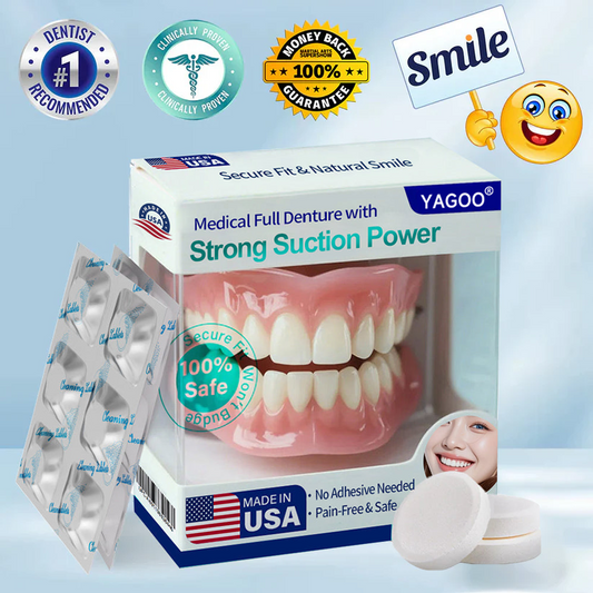 LBMLBM® Medical Full Denture with Strong Suction ✅ Clinically Tested · Strong Suction Fit 🦷 Made in USA
