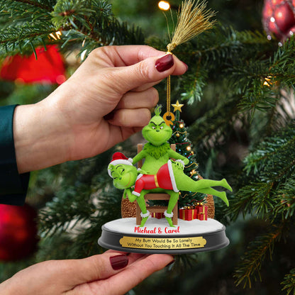 Funny Green Monsters - Couple Ornament - Personalized Christmas Gifts 03namg220825