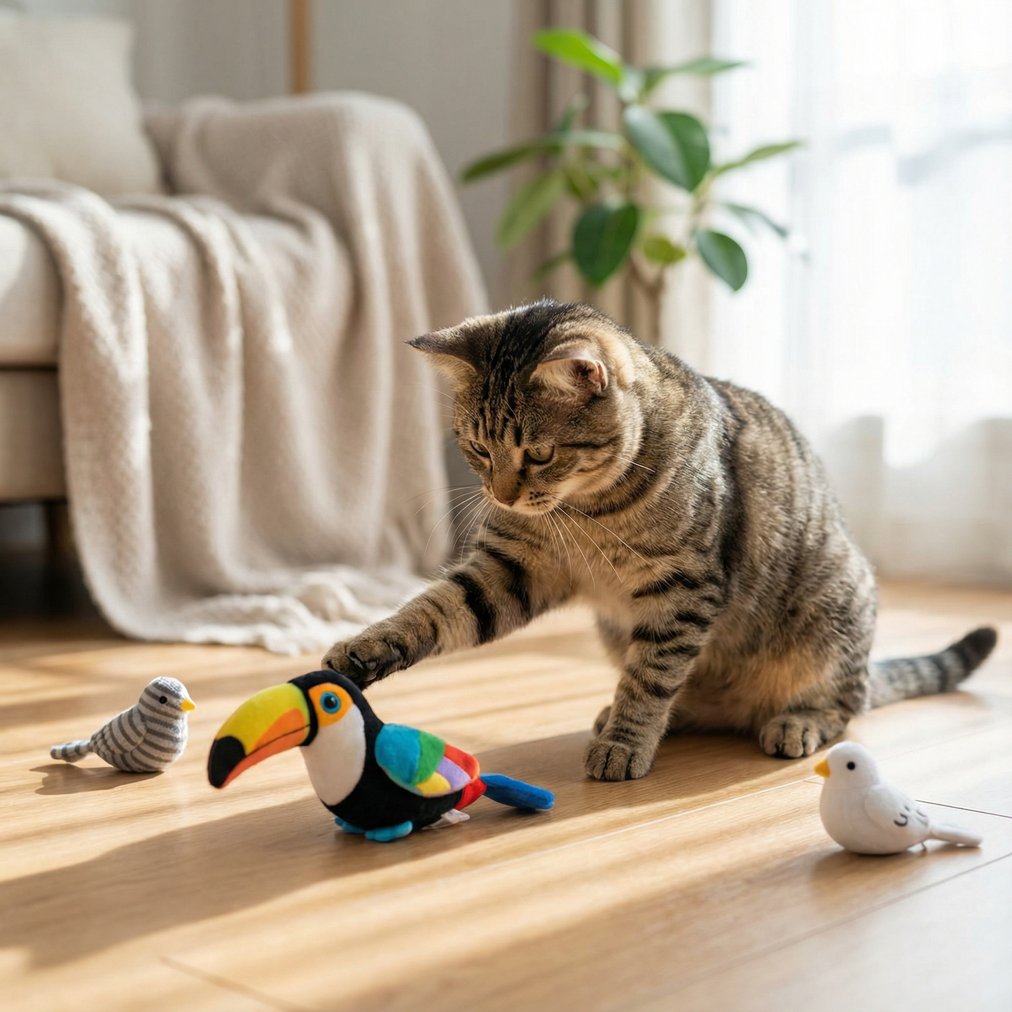 💥Last day for 50% off-🔥Rechargeable Flapping Bird Cat Toy