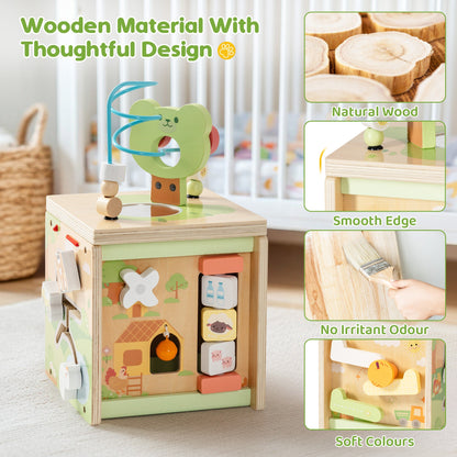 ROBUD Wooden Activity Cube - Little Bear Orchard