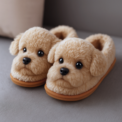 Super Realistic Dog Plush Slippers — Feel Like Walking with Your Dog Every Step