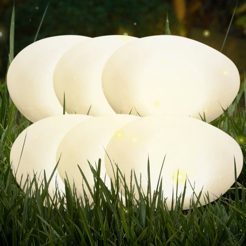 Solar Stone Light - 12" Cobblestone Shape