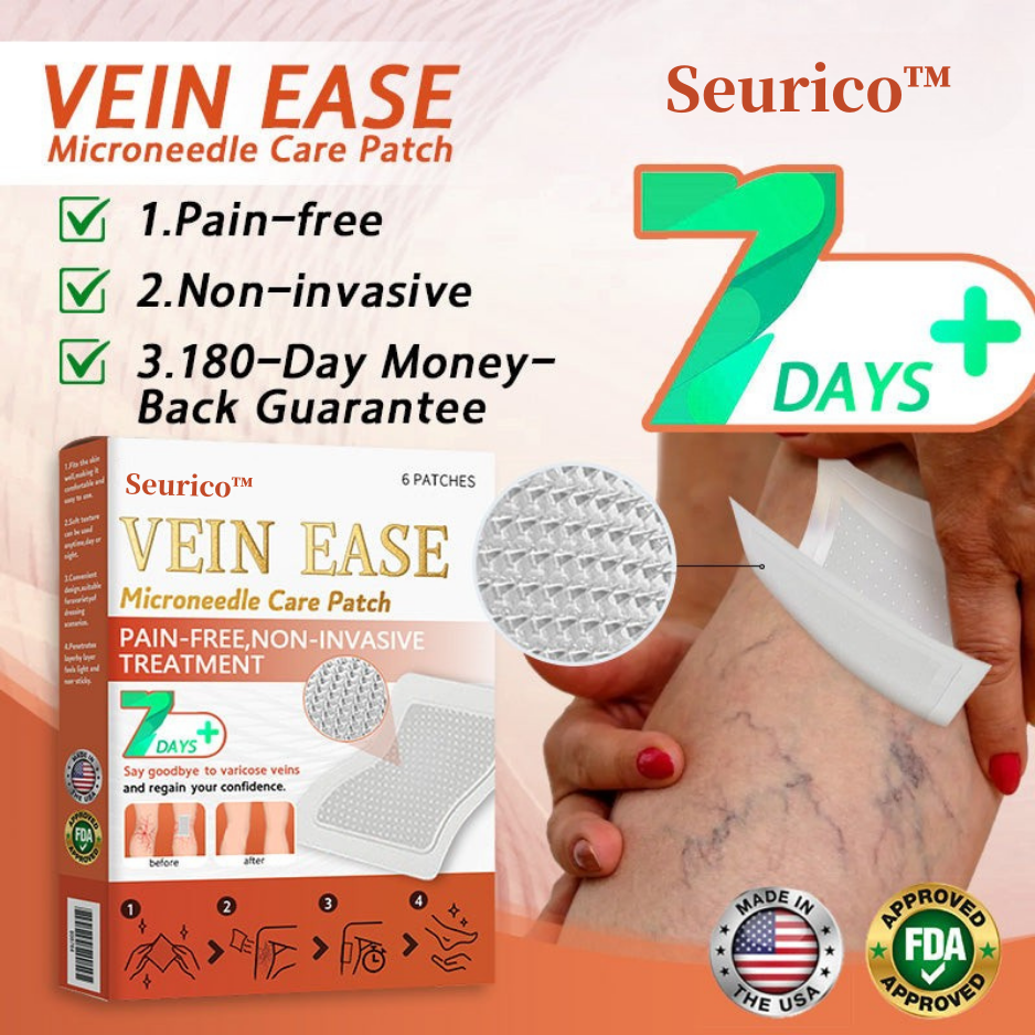 【Last Day Promotion 80% OFF】FDA Official: Seurico™ Vein Ease Microneedle Care Patch(For Spider Veins, Varicose Veins, Swelling & Leg Fatigue)