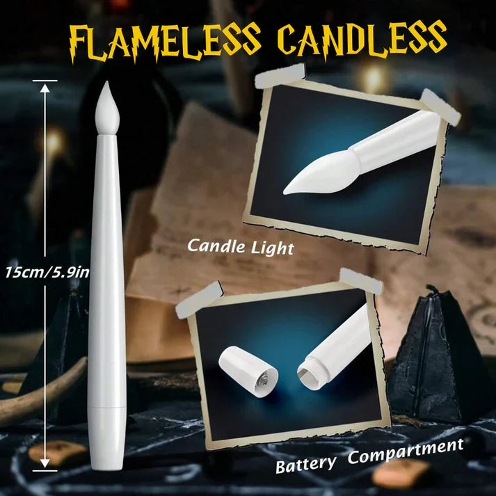 🧙‍♂️Official Wizarding World Floating Flame Candles🕯️ - Enchanting Halloween & Christmas Decor with Wand Control