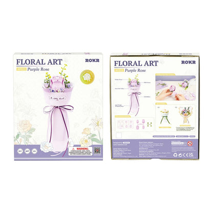 ROKR Purple Rose DIY Bouquet 3D Puzzle AF021
