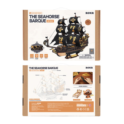 ROKR The Seahorse Barque 3D Wooden Puzzle MCB02