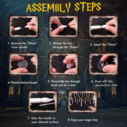 🧙‍♂️Official Wizarding World Floating Flame Candles🕯️ - Enchanting Halloween & Christmas Decor with Wand Control