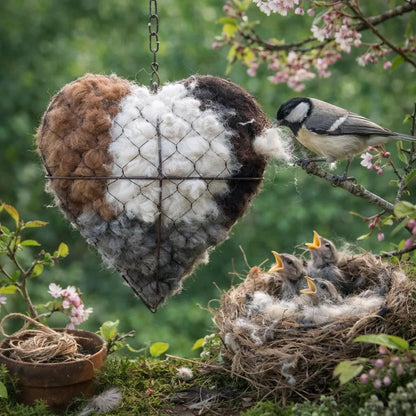 💗Valentine's Day Sale💗Handmade Alpaca Fiber Bird Nesting Heart for Birds🕊️