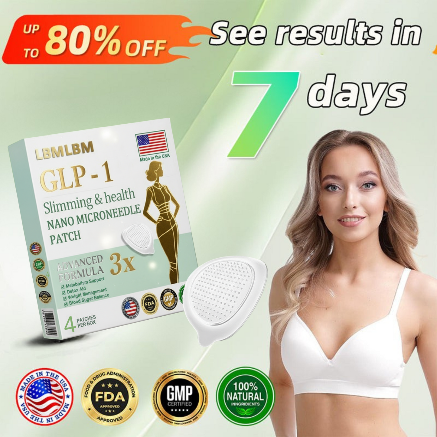 【Last Day Promotion 80% OFF🔥】LBMLBM™ NIDDK-Tirzepatide Slimming & health NANO MICRONEEDLE PATCH🇺🇸👨‍⚕️🎁（Zero Pain | Drop 25lbs in Weeks | Balance Sugar 90%✔️）