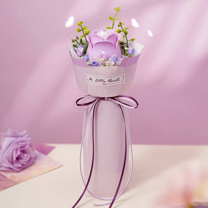 ROKR Purple Rose DIY Bouquet 3D Puzzle AF021
