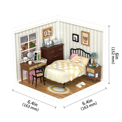 Rolife Sweet Dream Bedroom DIY Plastic Miniature House DW009