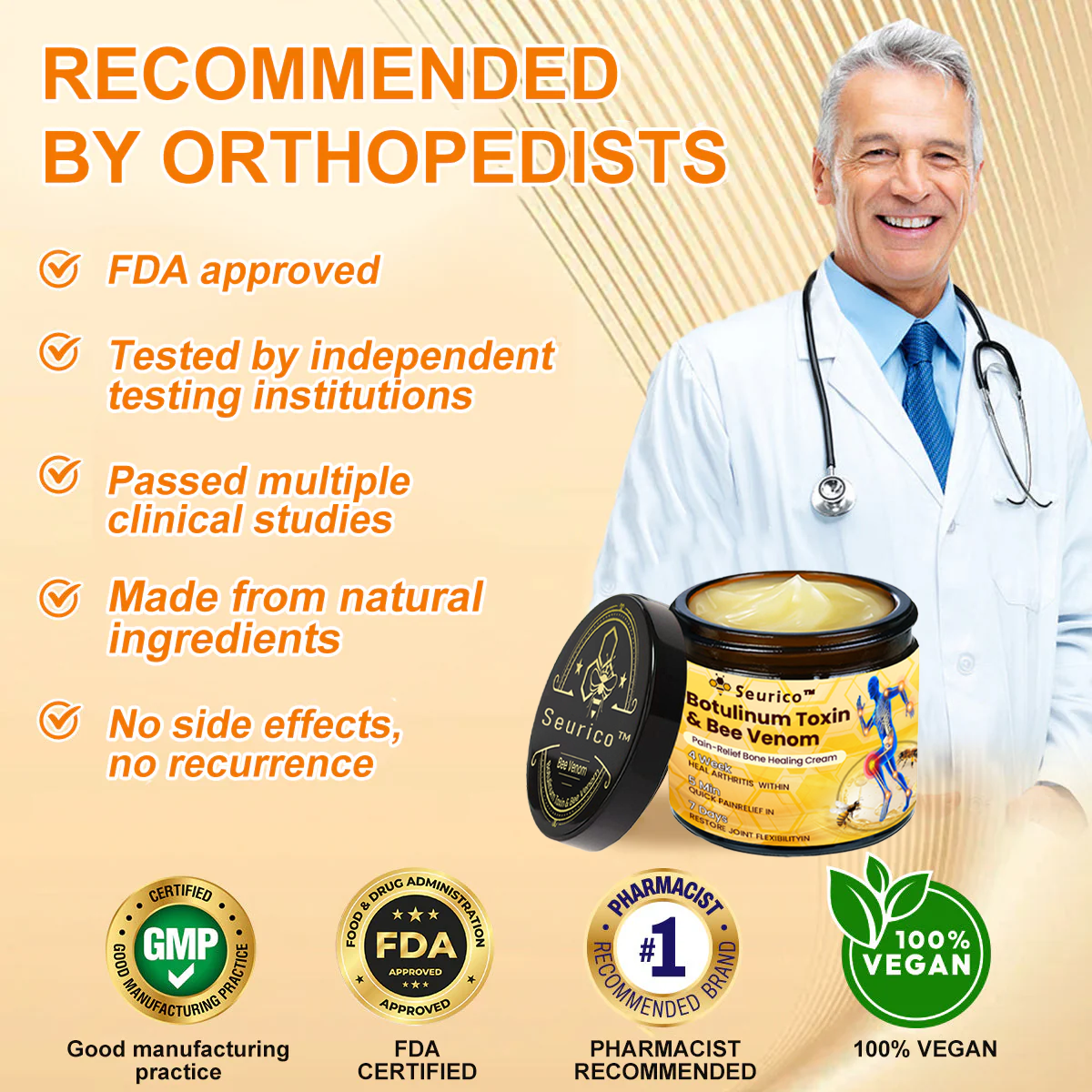 Seurico™ Botulinum Toxin & Bee Venom Pain-Relief Bone Healing Cream (Copy)