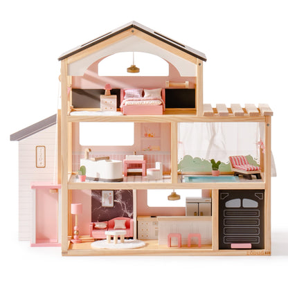 ROBUD Wooden Dollhouse - Florida Black