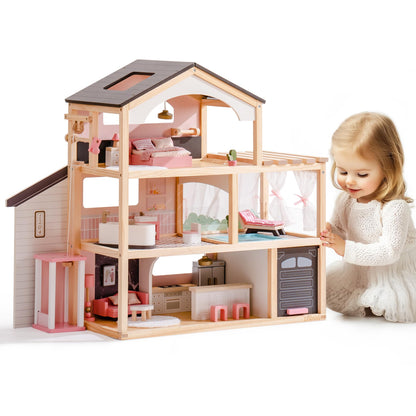 ROBUD Wooden Dollhouse - Florida Black