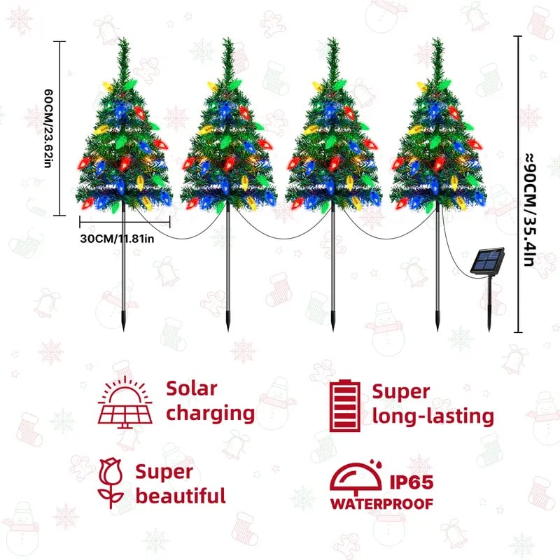 🎄Christmas Flash Deal 🎁 4-in-1 Aurora Haven Solar Powered Christmas Tree
