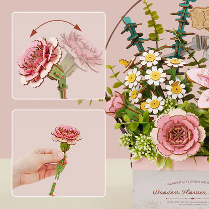 Rowood Wooden Flower Basket DIY 3D Puzzle TW03H