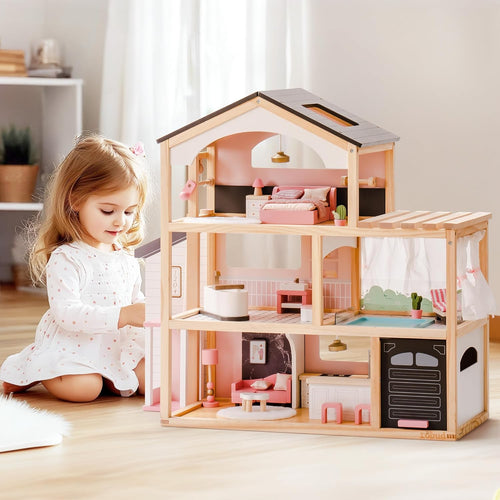 ROBUD Wooden Dollhouse - Florida Black