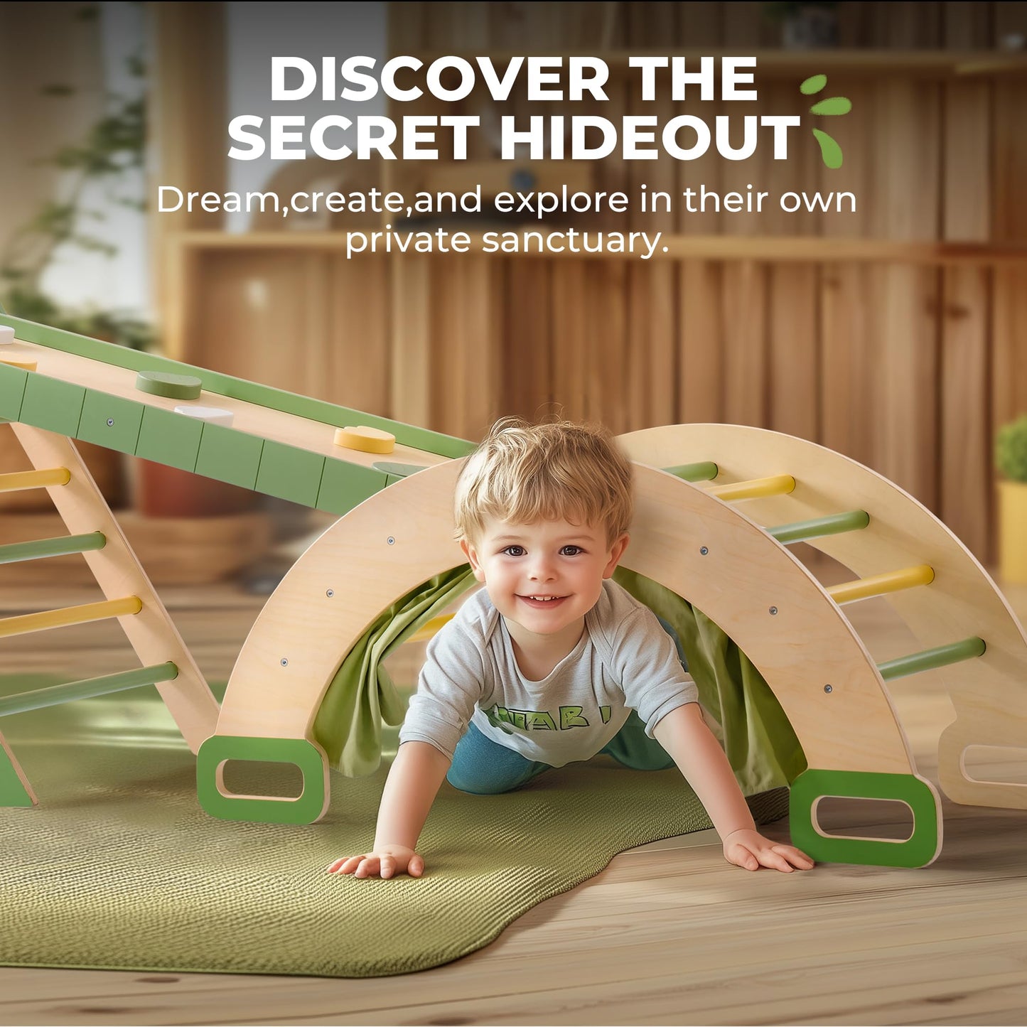 ROBUD 5 in 1 Toddler Climbing Toys Set