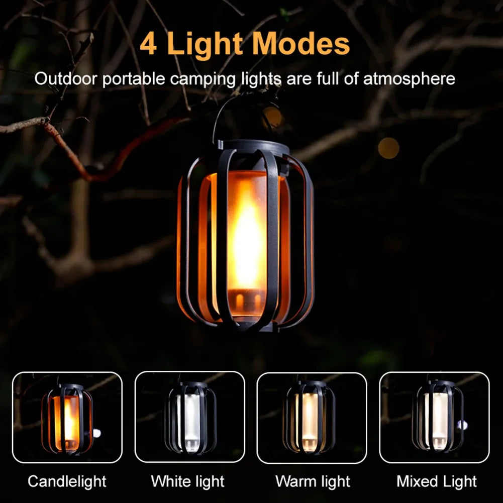 Kaliiqo™ Solar-Powered Flame Flicker Camping Lantern