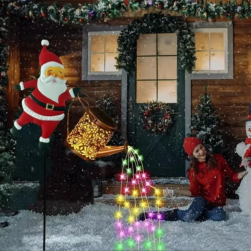 🎄 Christmas Flash Sale 🎅 49% OFF ✨Solar-Powered Santa Claus Garden Stake Kettle Light