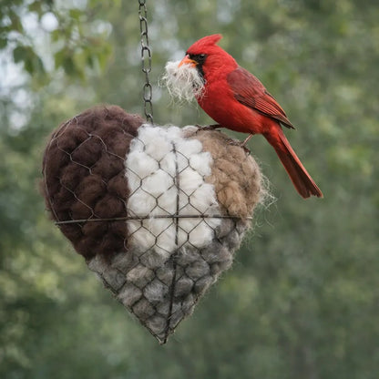 💗Valentine's Day Sale💗Handmade Alpaca Fiber Bird Nesting Heart for Birds🕊️