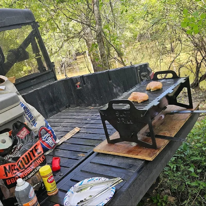 🍖Slot Grill - Collapsible BBQ Grill for Easy Storage Steel