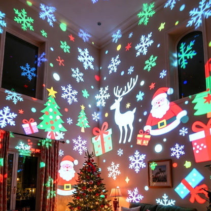 🎁 Christmas Projection Lamp 5V/1A with 16 Patterns USB Powered for Home 🎅