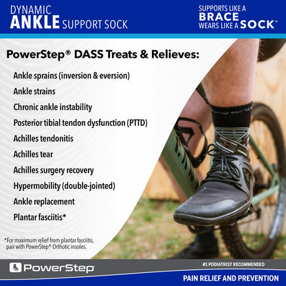 Dynamic Ankle Support Sock | Compression Sock & Ankle Support Brace for Ankle Pain and Injuries