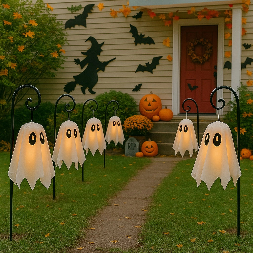 👻Outdoor Ghost Lamp with Metal Shepherd Hook