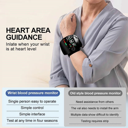 ⌚𝐀𝐮𝐭𝐨𝐦𝐚𝐭𝐢𝐜 𝐖𝐫𝐢𝐬𝐭 𝐁𝐏 𝐌𝐨𝐧𝐢𝐭𝐨𝐫™ - Clinically Accurate w/ Large Backlit Display, Adjustable Cuff, Voice Broadcast & Case