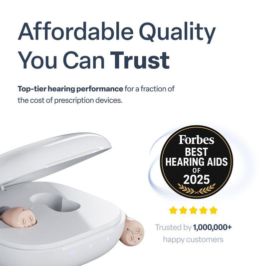Audien Atom ONE OTC Hearing Aids for Adults – Discreet In-Ear Sound Amplification, Rechargeable, No Prescription