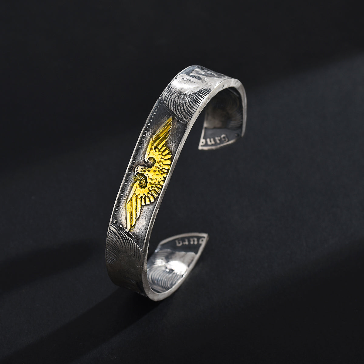 Imperial Heritage Mongolian German Mark Silver Coin Bangle Ring