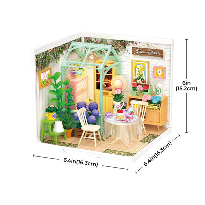 Rolife Blooming Tea Garden DIY Plastic Miniature House DW013B